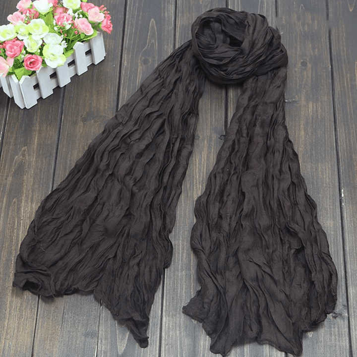 Bali Pure Cotton Yarn Fold Scarf Children Candy Color Autumn - MRSLM