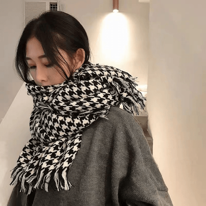 Imitated Wool All-Match Double-Sided Autumn and Winter Thickened Warm Scarf - MRSLM