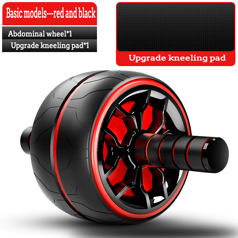 Abdominal Roller Fitness Slimming Core Workout Ab Wheel Roller Push Ups Stand with Kneeling Pad - MRSLM