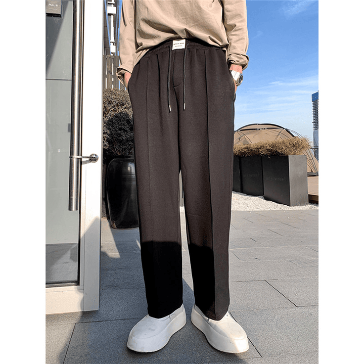 Loose Straight Drape Cotton Wide-Leg Casual Pants - MRSLM