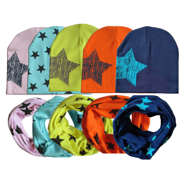 Winter Autumn Baby Boy Girl Hat Scarf Set Newborn Baby Bonnet Soft Cotton Warm Cap Kids Children Beanie Casquette Enfant - MRSLM