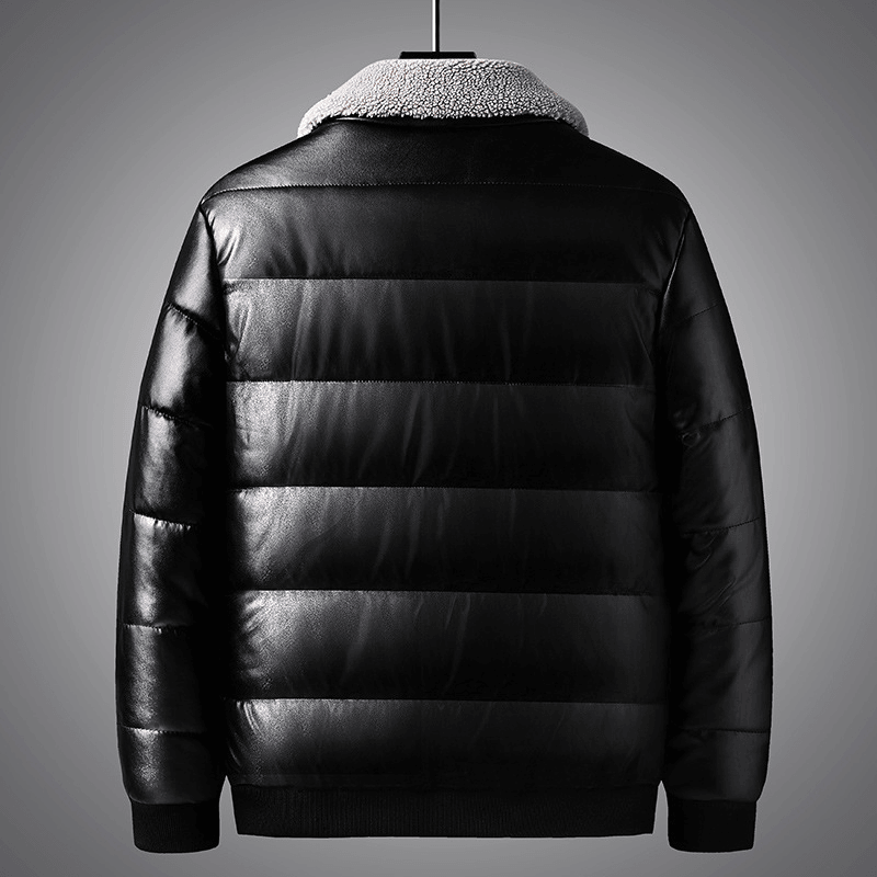 Lapel Collar Trendy Men'S Winter Jacket Thickened - MRSLM