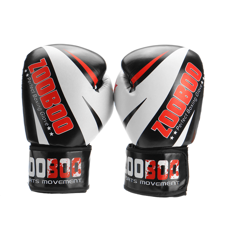 1 Pair Adult Boxing Gloves Professional Mesh Breathable PU Leather Gloves Sanda Boxing Training Accessories - MRSLM