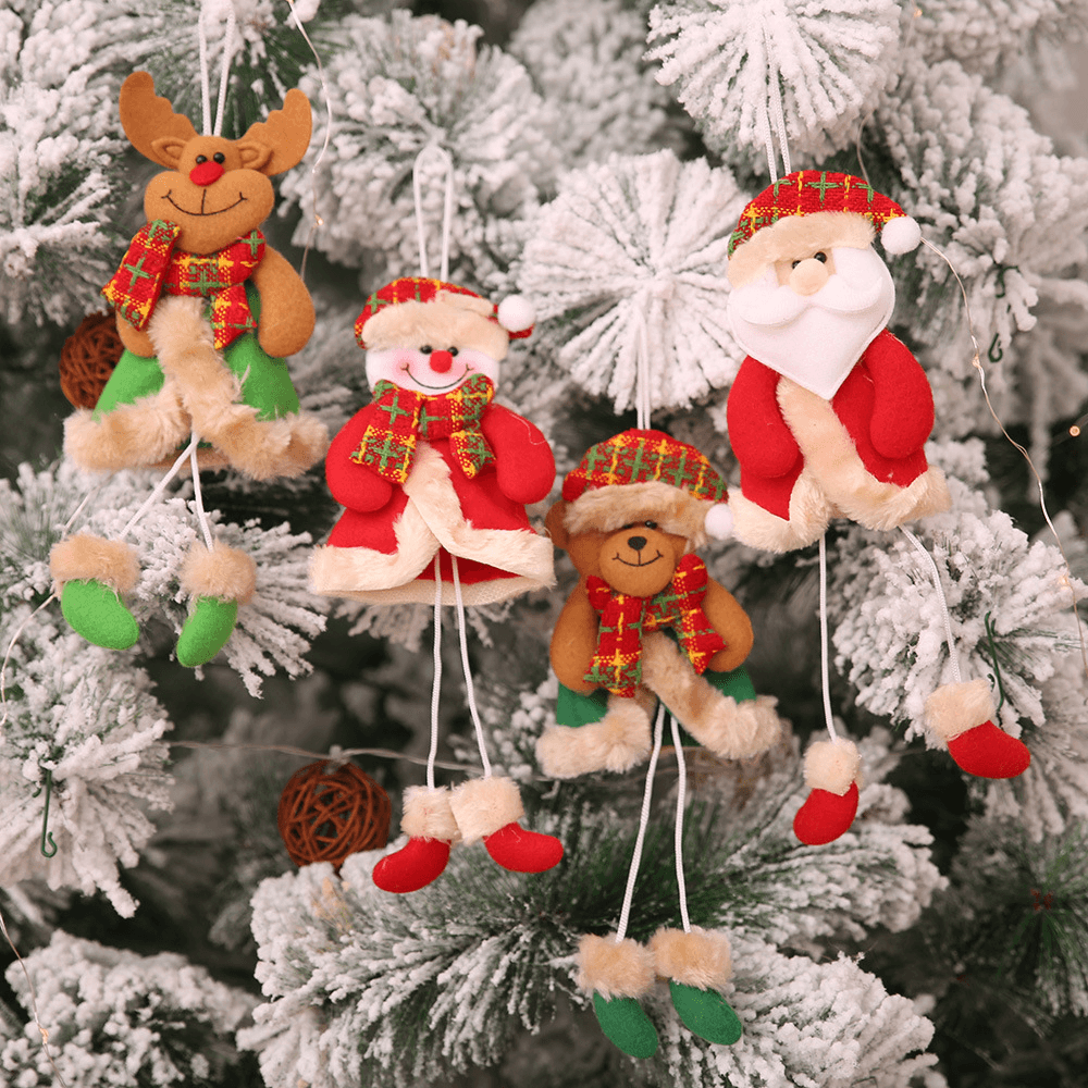 Christmas Decorations Christmas Tree Elk Doll Santa Snowman Ornaments New Year Decoration - MRSLM