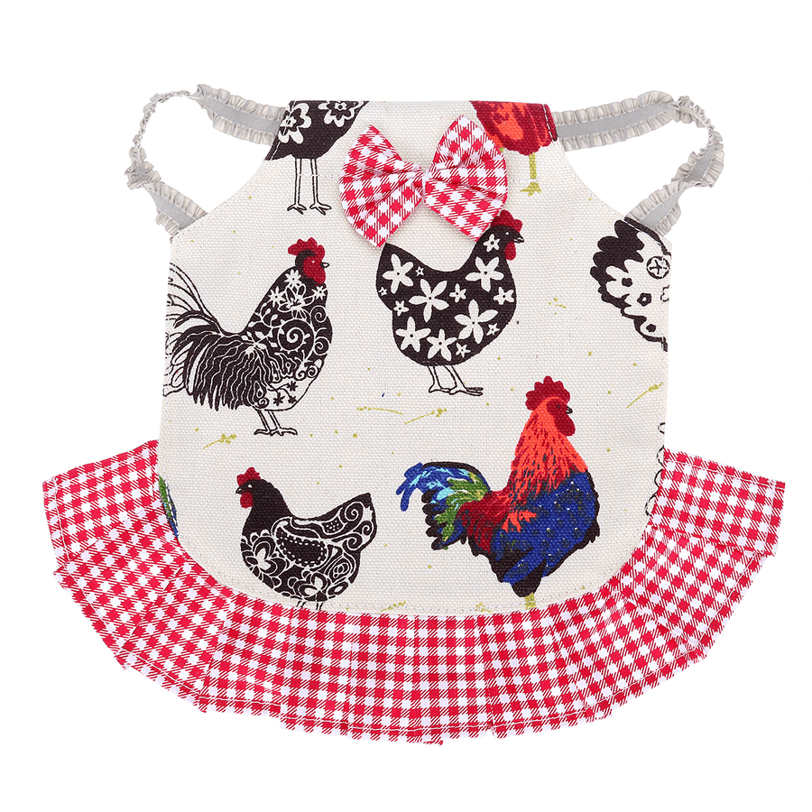 Chicken Hen Figure Saddle Apron Feather Wing Back Cotton Warm Jacket Protection Aprons - MRSLM
