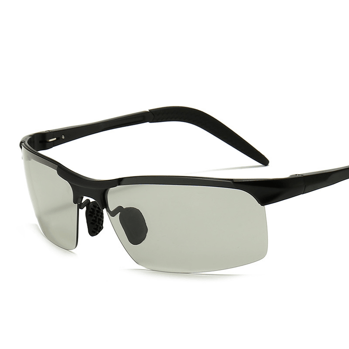 Polarized Color Changing Sunglasses Myopia Aluminum Magnesium Men'S Sunglasses Sunglasses Riding Glasses Driving Mirror 8177S - MRSLM