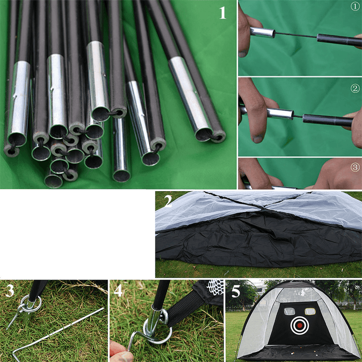 1M*1M Golf Training Net Oxford Cloth Detachable Swing Hitting Practice Net Golf Accessories - MRSLM