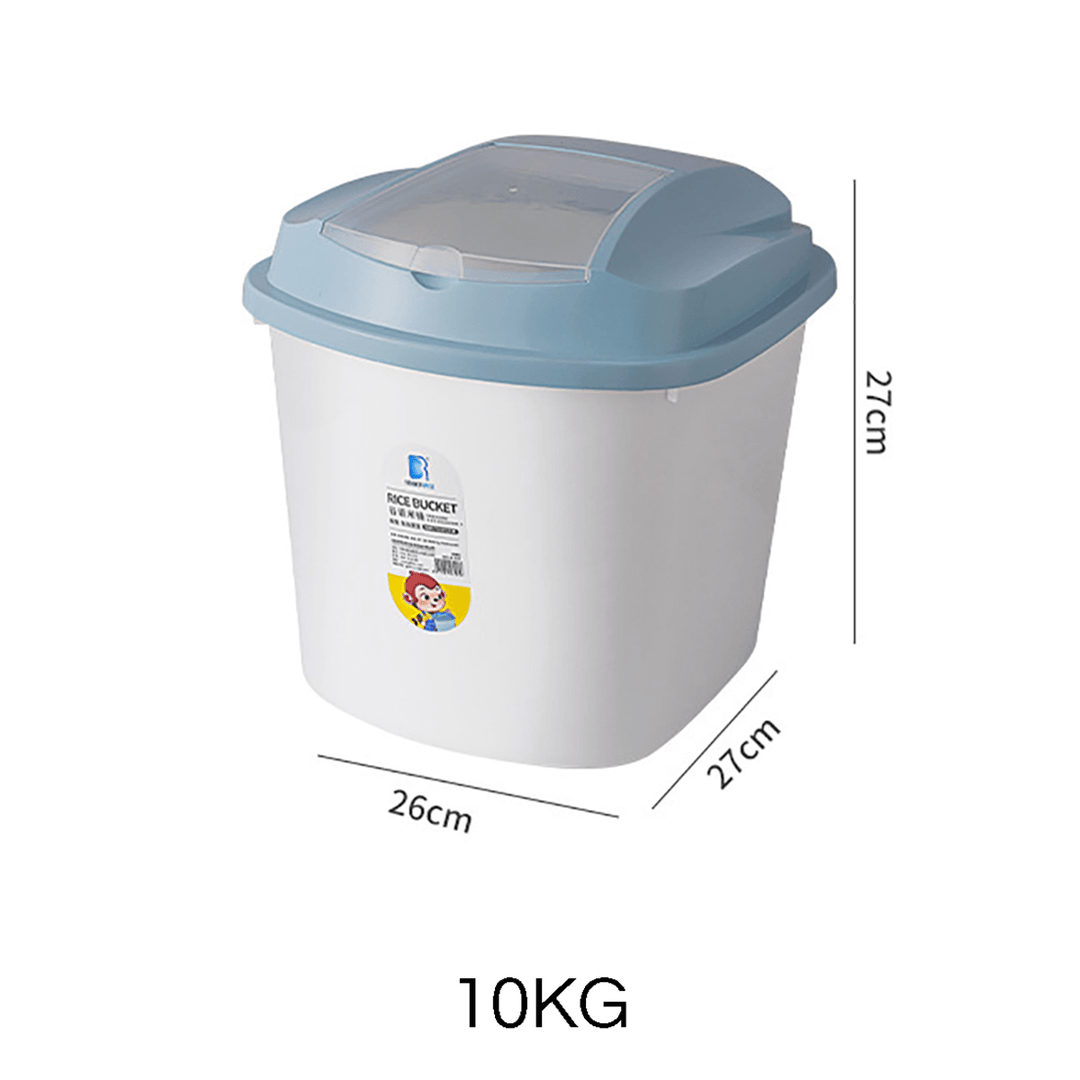 Airtight Pet Food Storage Container Rice Bucket Storage Container Box for Storing Rice Flour Dry Food Pet Food - MRSLM