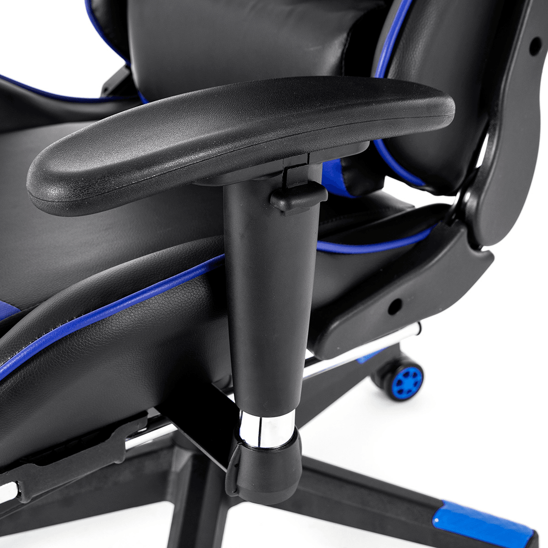 Racing Style Ergonomic High-Back Computer Gaming Chair 90°-180° Reclining Internet Cafe Seat Household Folding Armchair with Footrest Office - MRSLM
