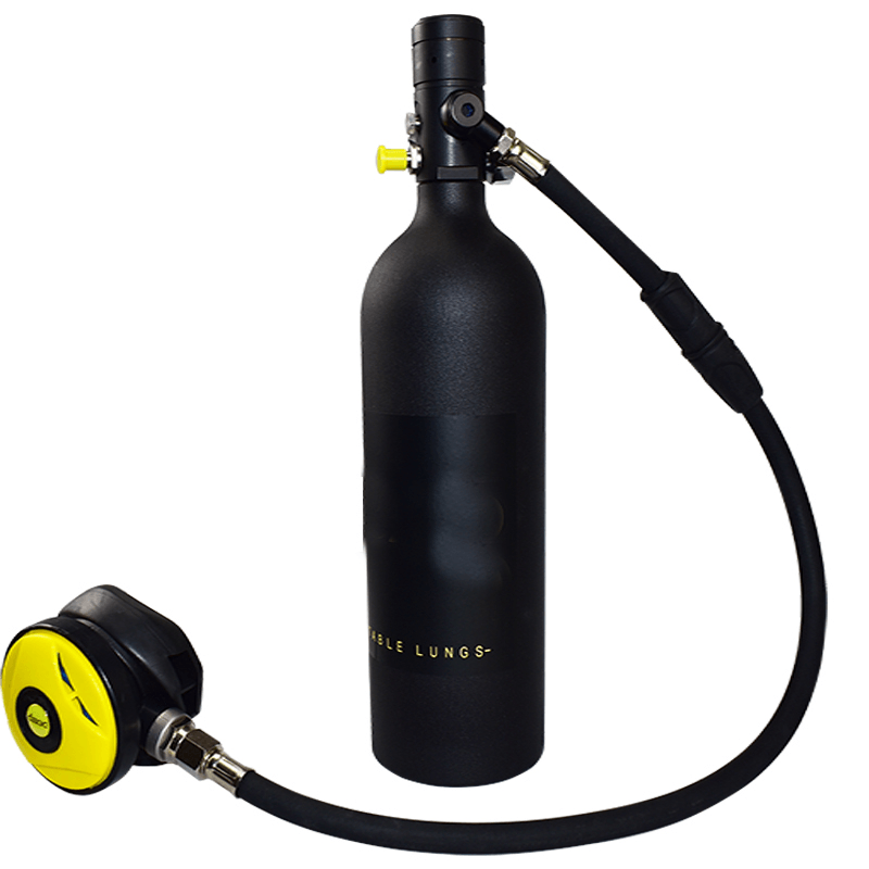 AUGIENB 1L Portable Mouthpiece Oxygen Cylinder Scuba Diving Tank Refill Pump - MRSLM