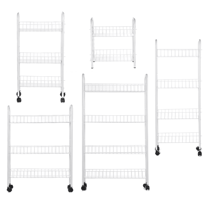 Storage Shelf Rack Movable Interspace Storage Racks Refrigerator Space Rack with Roller for Kitchen Organizer - MRSLM