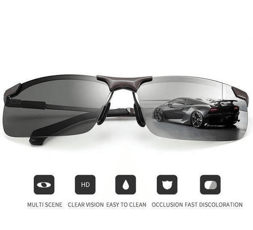 Photochromic Driving Sunglasses with Polarized Lens for Riding Outdoor - MRSLM