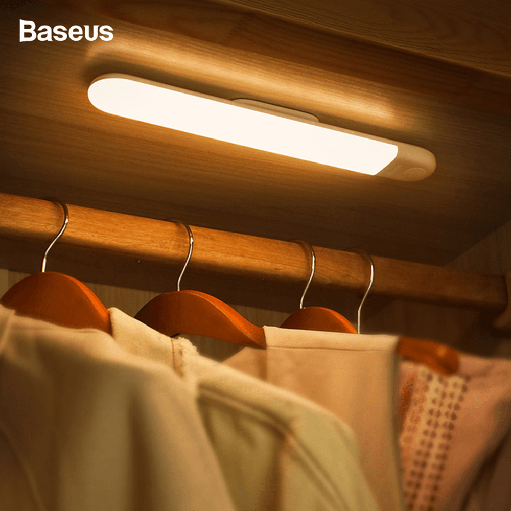 Baseus Human Body Induction Cabinet Light USB Rechargable Bedside Lamp LED Night Light - MRSLM