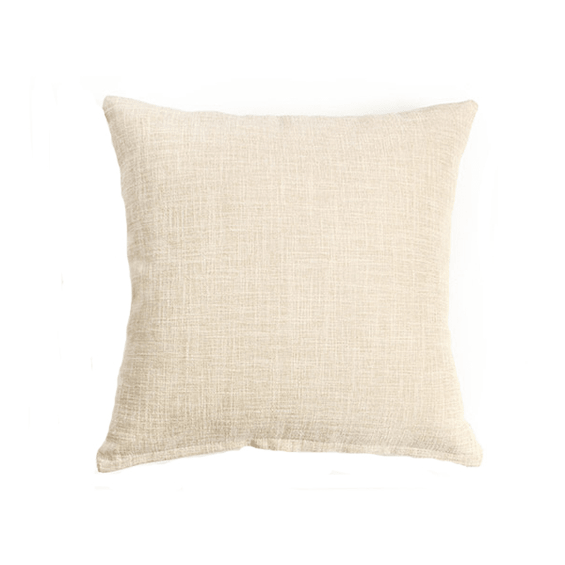 45X45Cm Pillow Cover Cotton Linen Camping Pillow Case Cushion Covers Waist Cushion Protactor - MRSLM