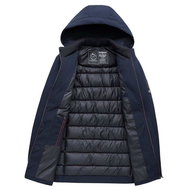 Thick Mid-Length down Padded Jacket Men'S Loose Jacket - MRSLM