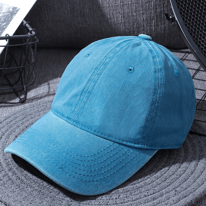 Washed Baseball Caps for Men and Women Outdoor Distressed Sun Hats Simple Caps - MRSLM