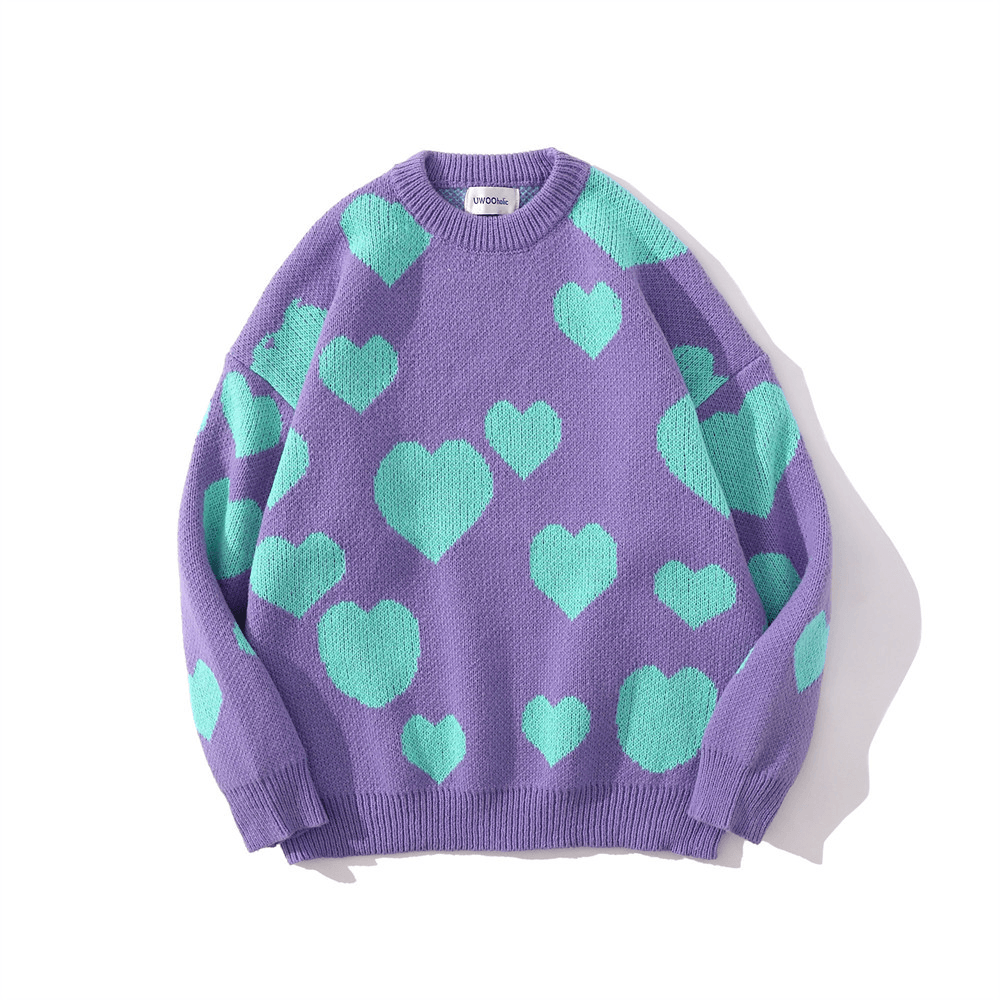 Heart Full Jacquard Sweater Men - MRSLM