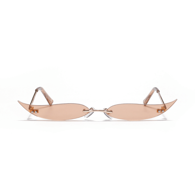 rimless pointed cat-eye sunglasses, view 10 - MRSLM
