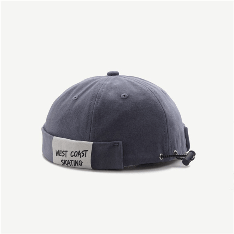 Letter Cloth Logo Melon Leather Hat - MRSLM