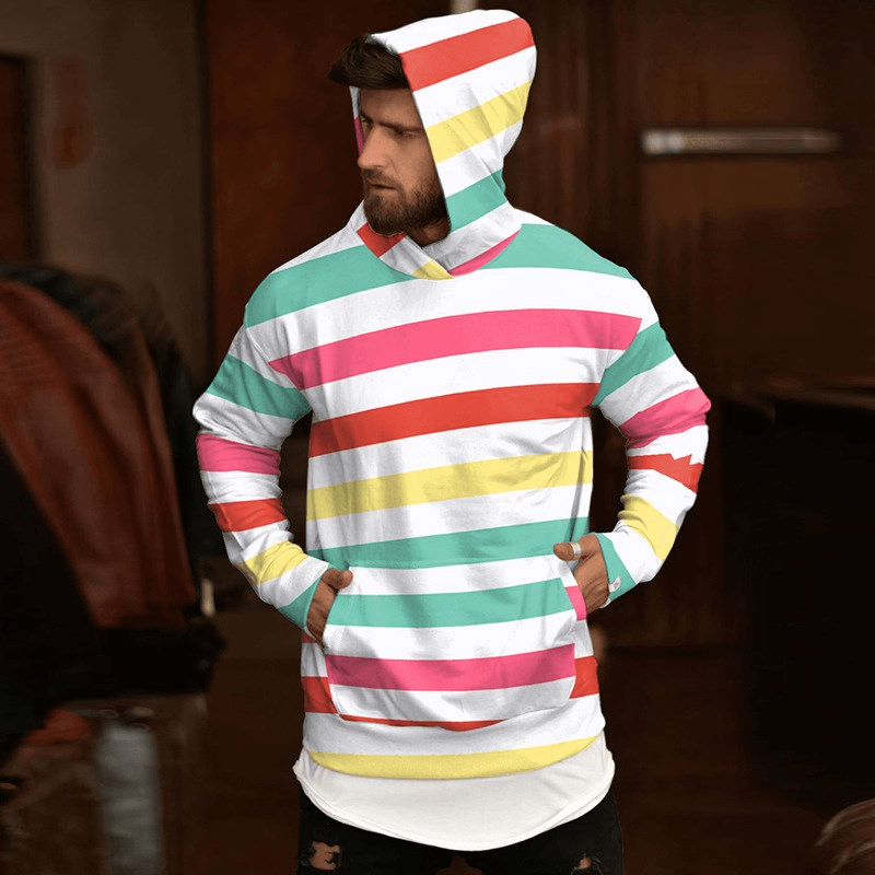 printed casual hooded jacket, view 3 - MRSLM