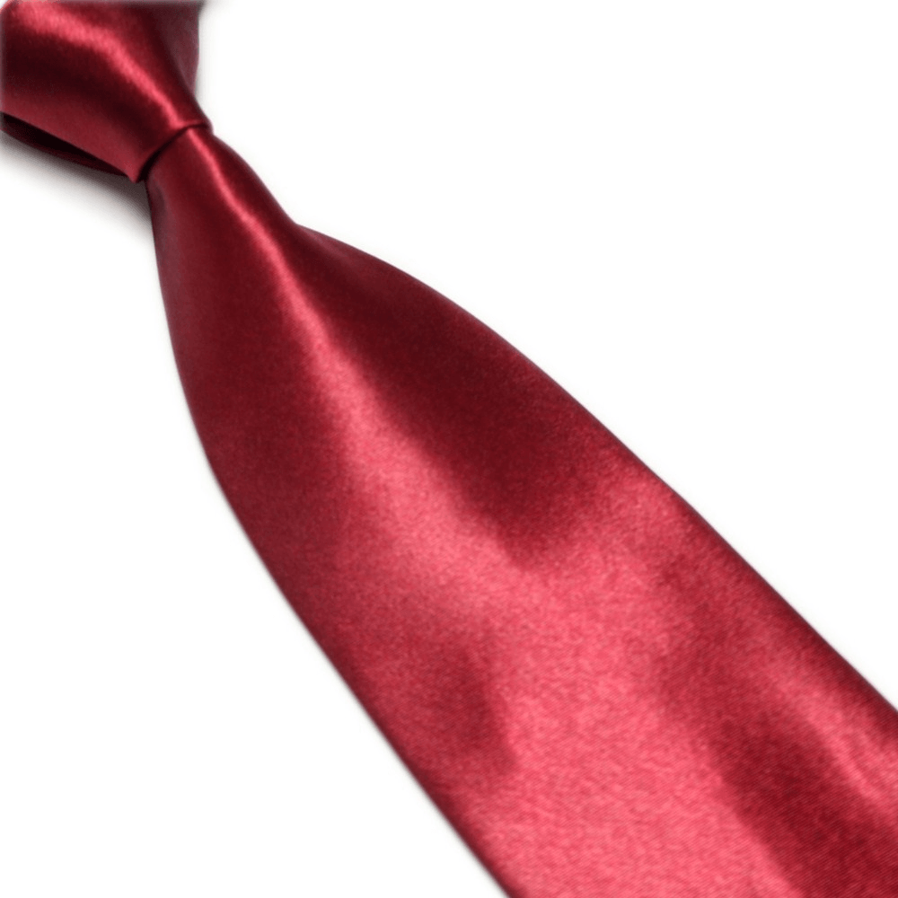 Men'S Imitation Silk Solid Color Wide Tie Knot Wedding Banquet Bright - MRSLM