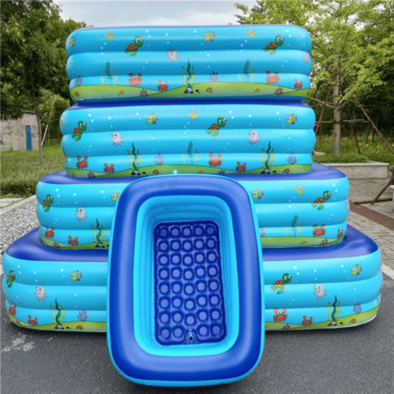 Yingtai 1.3M/1.8M/2.1M Three-Ring Rectangular Children'S Inflatable Swimming Pool for Outdoor - MRSLM