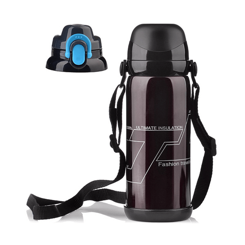 800Ml Stainless Steel Double Cover Thermal Insulation Kettle Vacuum Thermos Flask Travel Mug - MRSLM