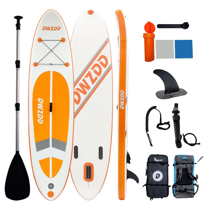 DWZDD 126X32X6Inch SUP Surfboard Stand up Inflatable Surfing Paddle Adult Anti-Slip Summer Water Beach with Fin Foot Strap Backpack - MRSLM