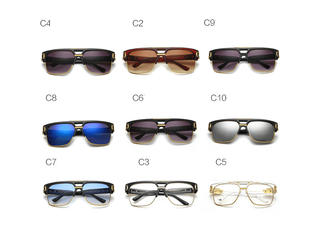 European and American Trend Metal Big Frame Sunglasses - MRSLM