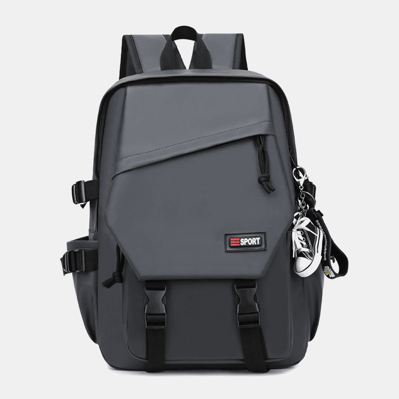 Men Nylon Waterproof Wearable Backpack Large Capacity Multiple Compartments Shoulder Bag - MRSLM