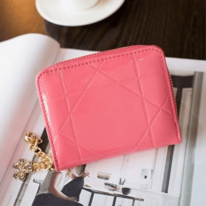 Women Stylish PU Leather Multi-Slots Short Wallet Card Holde - MRSLM