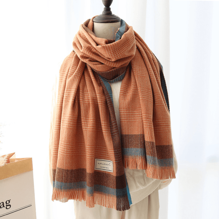 Thickened Cashmere Thermal Shawl Dual-Use Scarf - MRSLM