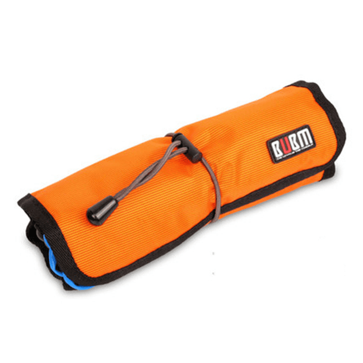 BUBM Roll-Up Electronics Organizer Electronics Accessories Storage Bag Travel Carry Case - MRSLM