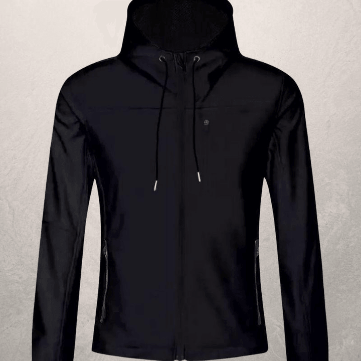 New Autumn and Winter Zipper Sweater Sports and Leisure Men'S Hooded Long-Sleeved Jacket Pure Color - MRSLM