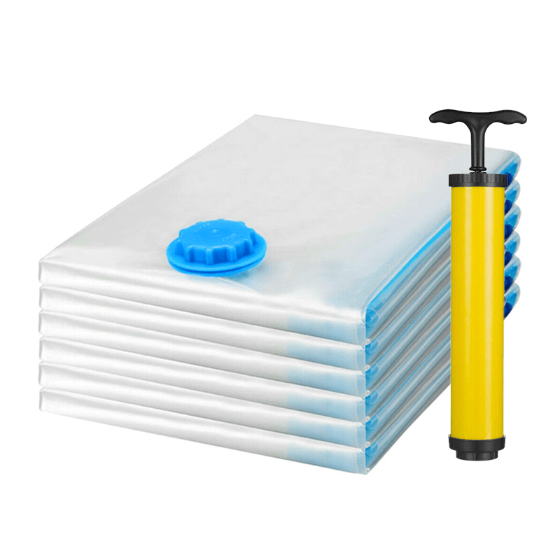 6PCS 47"X32" Jumbo Extra Large Space Saver Vacuum Seal Storage Bag with Pump Strong Organizer for Outdoor Travel - MRSLM