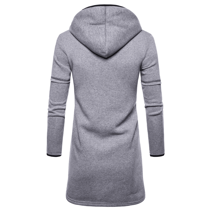 Men'S High Street Mid-Length Large Pocket Hooded Cardigan - MRSLM