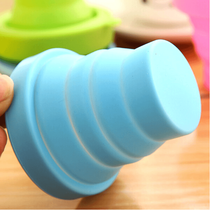 Portable Silicone Retractable Folding Cup Telescopic Collapsible Outdoor Sports Camping Travel Mug - MRSLM
