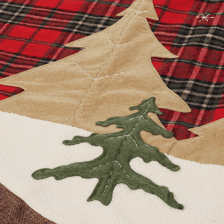 Christmas Decor 105Cm David'S Deer Christmas Tree Skirt Aprons New Year Xmas Tree Carpet Foot Cover for Home Decoration - MRSLM