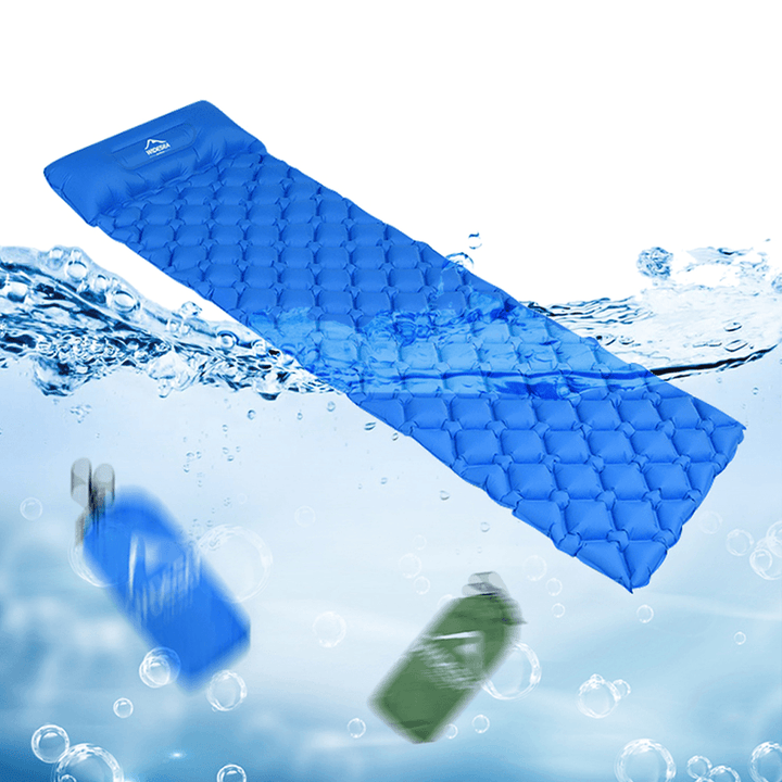 Widesea Single Sleeping Pad Inflatable Air Mattresses Folding Portable Furniture Bed Ultralight Cushion with Pillow Camping Travel - MRSLM
