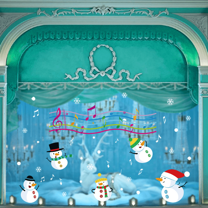 Miico XL838 Christmas Sticker Home Decoration Sticker Window and Wall Sticker Shop Decorative Stickers - MRSLM