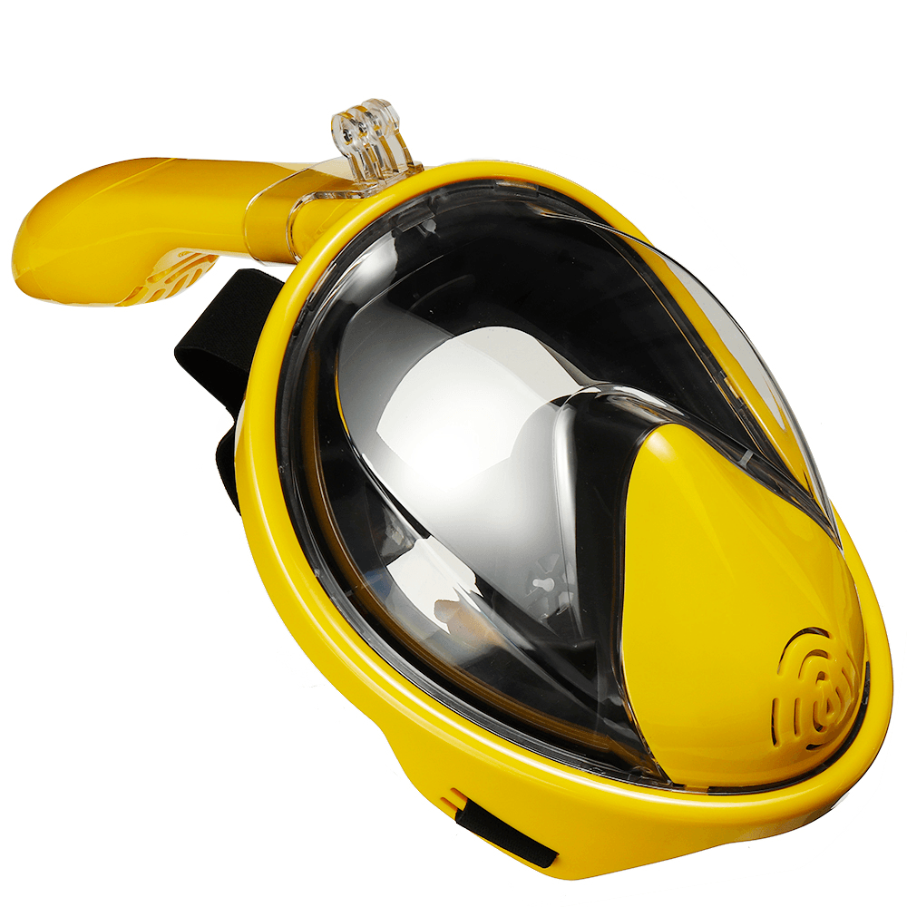 Foldable anti Fog Snorkeling Panoramic Diving Mask All-Dry Full Face Diving Mask Gopros Mount Underwater Diving Mask Swimming Adult Kids - MRSLM