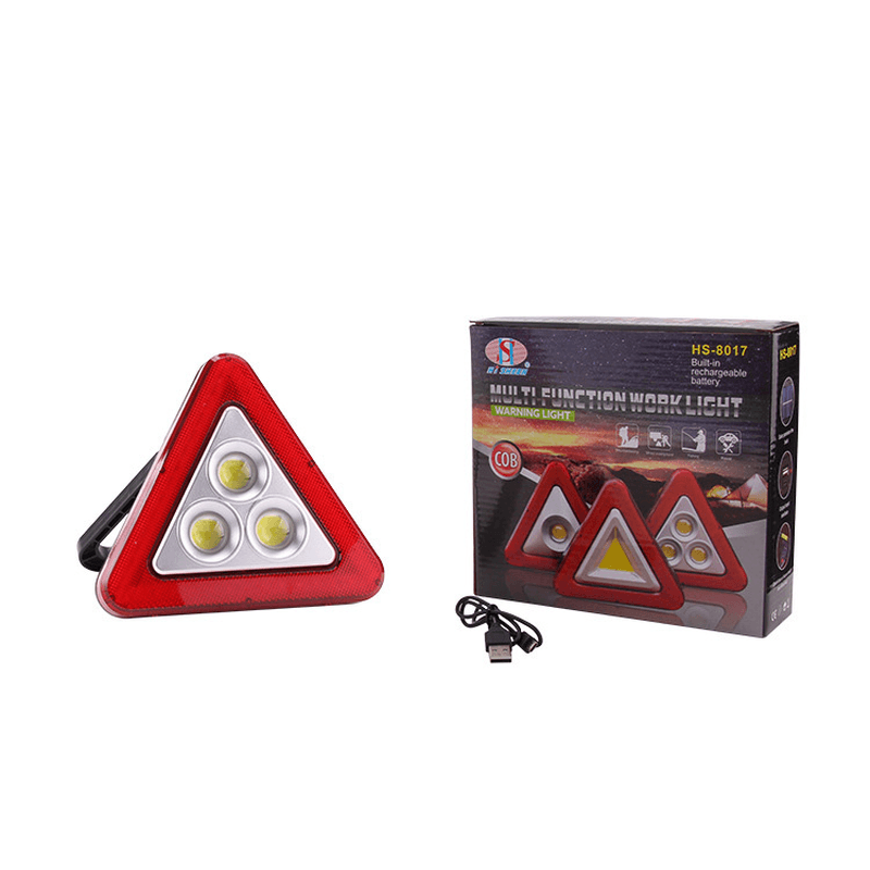 Outdoor 20W COB Light USB Rechargeable Work Light 5 Modes Solar Camping Emergency Lantern Warning Lamp - MRSLM