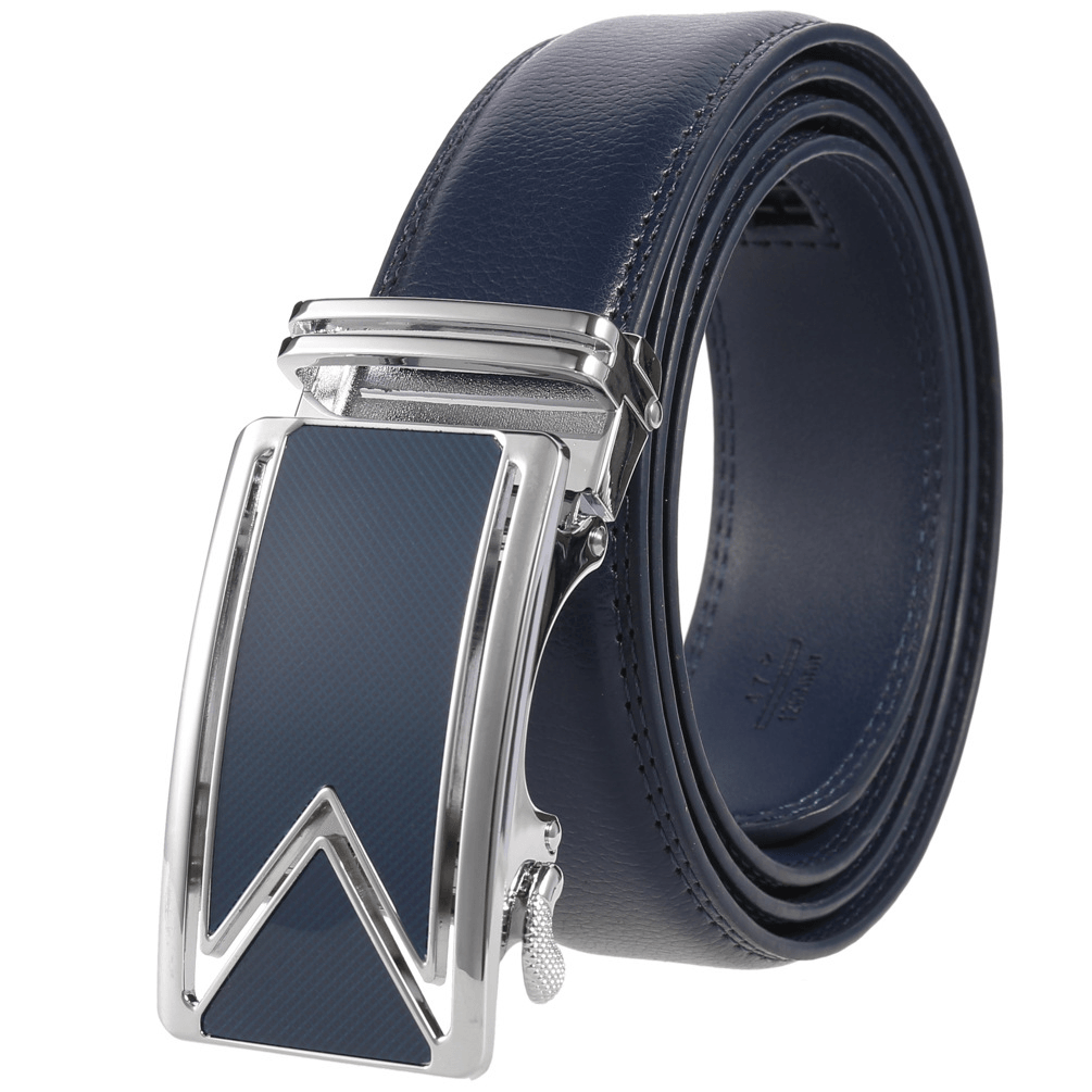 Fashion Men'S Two-Layer Cowhide Automatic Buckle Trouser Belt - MRSLM