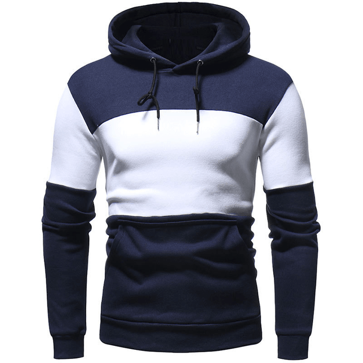 Men'S Clothing Splicing Collision Color Large Size Hoodie - MRSLM