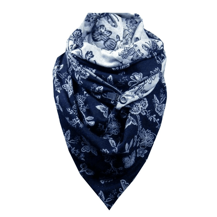 Padded Warm Shawl Printed Bib Scarf - MRSLM