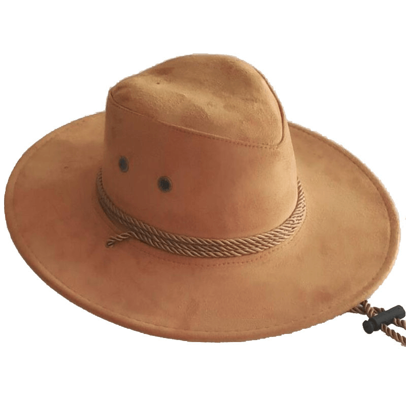 Big along the Chicken Skin Velvet Western Rope Rider Hat Cowboy Hat Stereotyped Hat - MRSLM