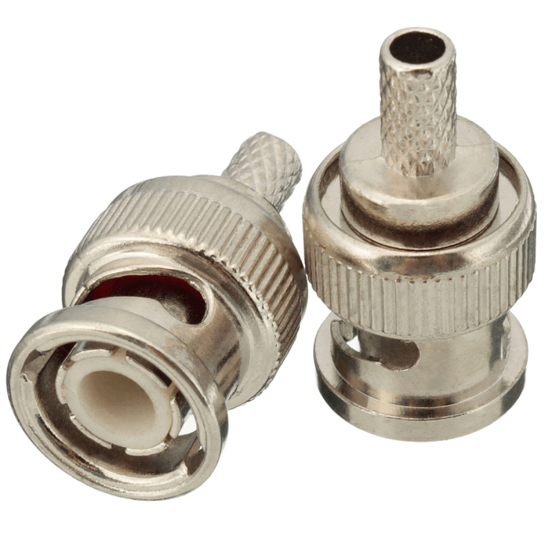 Excellway® 10 Sets BNC Plug Crimp Connectors Adapter for RG58 RG-58 Coax Male Antenna Cable - MRSLM
