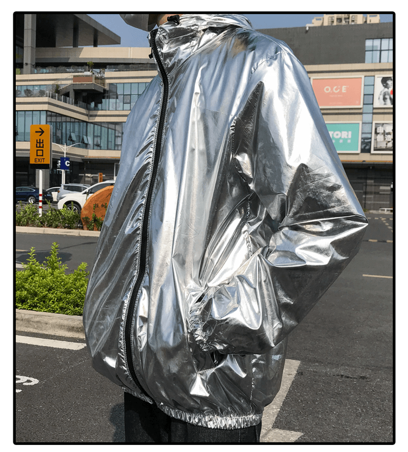 Gold and Silver Reflective Laser Show Shiny Jacket - MRSLM