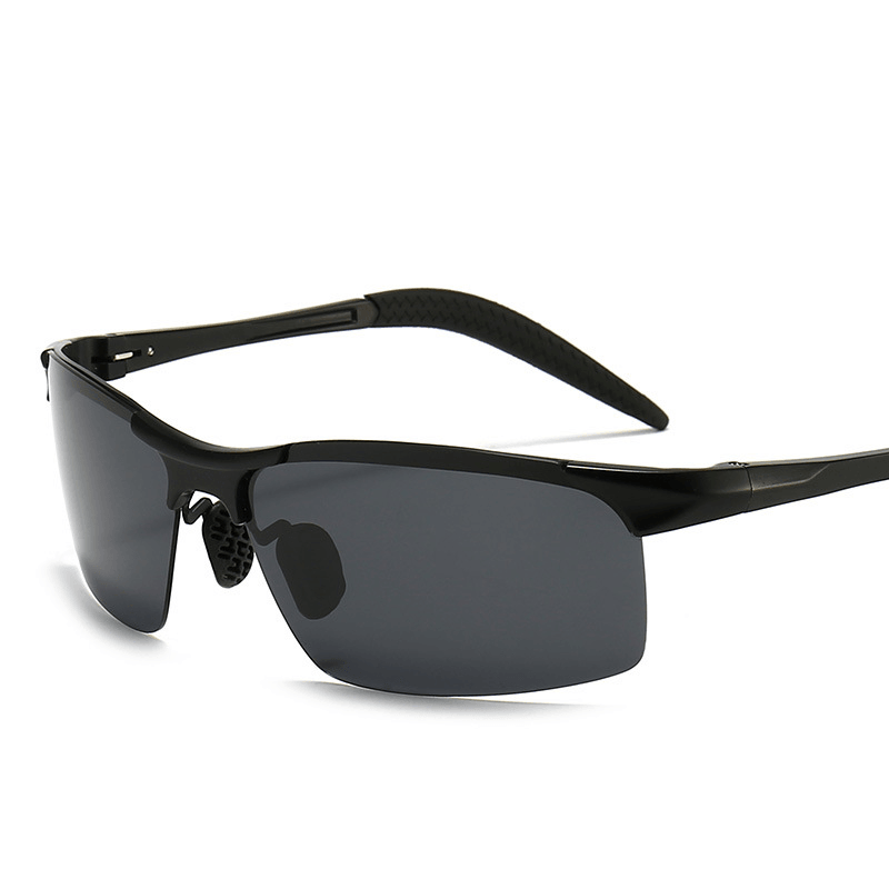 Polarized Color Changing Sunglasses Myopia Aluminum Magnesium Men'S Sunglasses Sunglasses Riding Glasses Driving Mirror 8177S - MRSLM