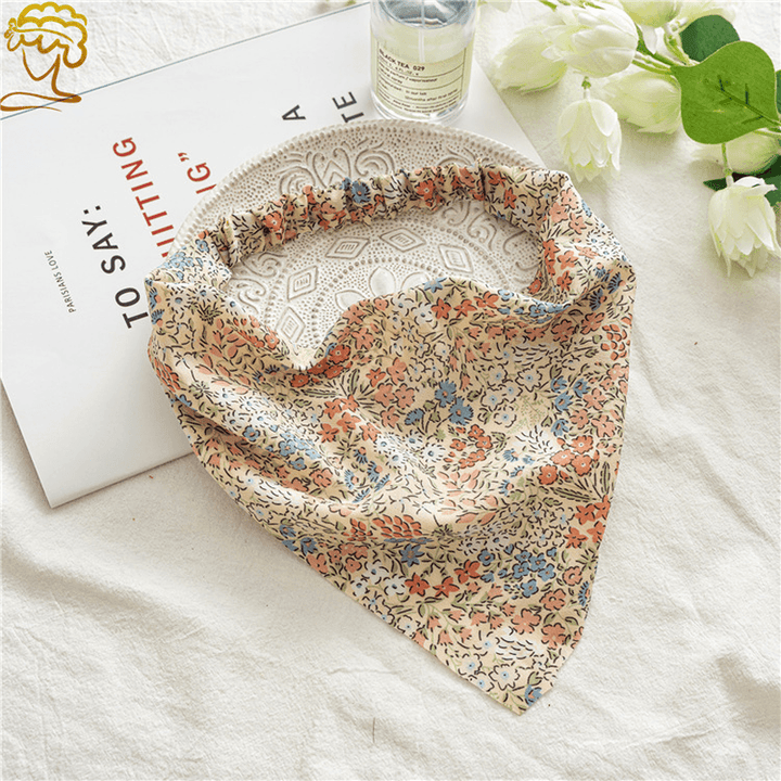 Triangle Scarf Cross-Border Women'S Elastic Band Turban Three-State Hair Accessory - MRSLM